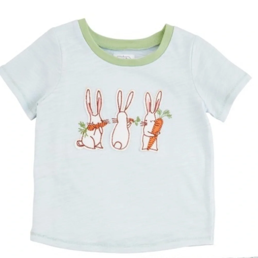 NWT Mud Pie Boy's Easter Bunny Short Set